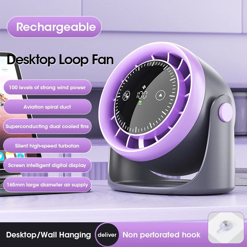 Portable Touch Screen Mini Desk Fan
